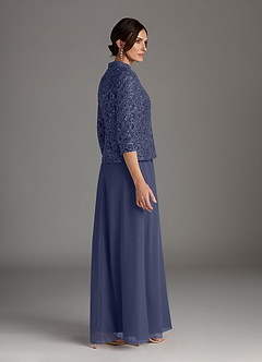 Azazie Cornelia Mother of the Bride Dresses Stormy Sheath Square Neckline Sequins Chiffon Dress image3