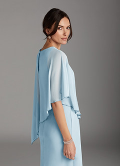 Azazie Sparrow Mother of the Bride Dresses Sky Blue Sheath Sequins Chiffon Dress image8