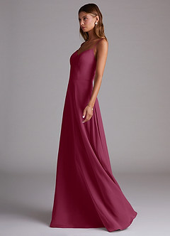Azazie Marley Bridesmaid Dresses Mulberry A-Line Off the Shoulder Chiffon Convertible Dress image6