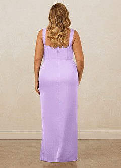 Christian Siriano Bridal for Azazie 1017 Bridesmaid Dresses Lilac Sheath Sweetheart Neckline Stretch Satin Dress image11