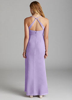 Azazie Becca Junior Lilac Mermaid Chiffon Dress image4