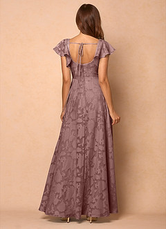 Anna Light Pink Ruffled Maxi Dress image2