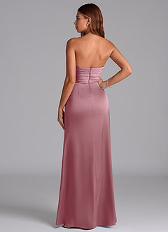 Azazie Claudelle Bridesmaid Dresses Vintage Mauve Mermaid Strapless Stretch Satin Dress image7