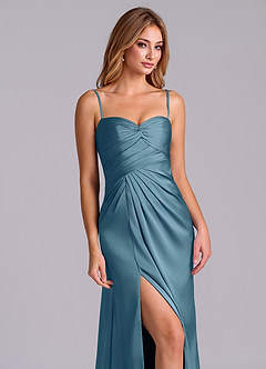 Azazie Sabrine Final Sale Bermuda A-Line Sweetheart Neckline Stretch Satin Dress image6