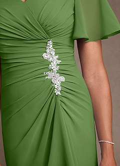 Azazie Suffolk Mother of the Bride Dresses Basil A-Line Pleated Chiffon Dress image5