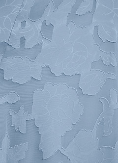 Azazie Tatum Robes de demoiselle d'honneur Robe Trapèze en Blumen-Burnout Corset Poudre Bleue image4