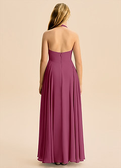 Azazie Kady Junior Mulberry A-Line Sweetheart Neckline Chiffon Dress image2