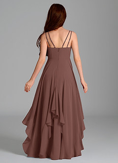 Azazie Karan Junior Abito A-Line in Chiffon Espresso image2