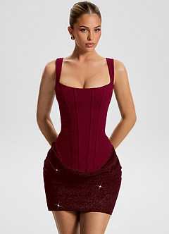 Bronwen Cabernet Mini Dress image3