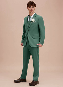 front Ethan Eucalyptus Refined Weave Suit Jacket