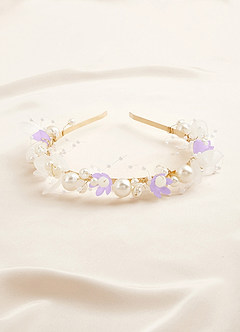 front Pearl Floral Headband