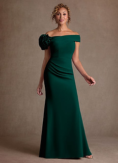 Azazie Gwynne vestidos de madre de la novia Vestido de Pino de Crepé elástico de Corte Sirena con Vestidos sin tirantes image1