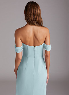 Azazie Saige Bridesmaid Dresses Mist A-Line Off the Shoulder Chiffon Convertible Dress image6