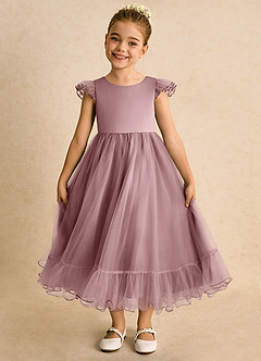 Azazie Phebs Final Sale Agave A-Line Tulle Dress image6