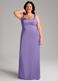Azazie Denice Bridesmaid Dresses Tahiti Sheath Pleated Stretch Satin Dress image8