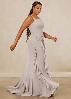 Christian Siriano Bridal for Azazie 1006 Bridesmaid Dresses Frost Mermaid Ruched Chiffon Dress image13