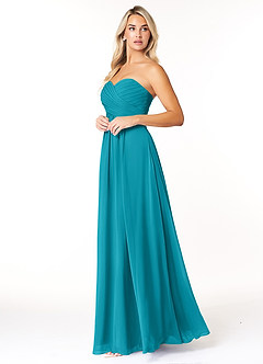 Azazie Yazmin Bridesmaid Dresses Jade A-Line Sweetheart Neckline Chiffon Convertible Dress image3