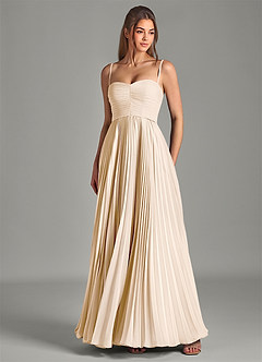 Azazie Chiana Bridesmaid Dresses White Alabaster A-Line Strapless Chiffon Dress image3