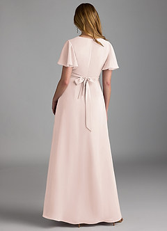 Azazie Zaniah Bridesmaid Dresses Rose Petal A-Line Chiffon Dress image2