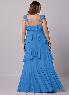 Barbie ♥ Azazie Bridesmaid Dresses Blue Jay A-Line Sweetheart Neckline Chiffon Dress image7