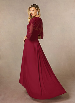 Azazie Anne Mother of the Bride Dresses Burgundy Sheath Sweetheart Sequins Lace Dress image8