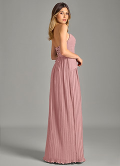 Azazie Becka Bridesmaid Dresses Dusty Rose A-Line Strapless Chiffon Dress image5