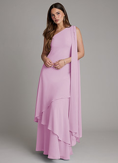 Azazie Monique Suknie dla druhen Linia A Jedno ramię Szyfon Do ziemi Sukienka image1