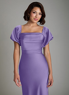 Azazie Lea Bridesmaid Dresses Tahiti Mermaid Off the Shoulder Stretch Satin Convertible Dress image7