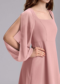 Azazie Bondi Junior Jurk van Chiffon met A-Lijn Blouson Stoffige Roos image8