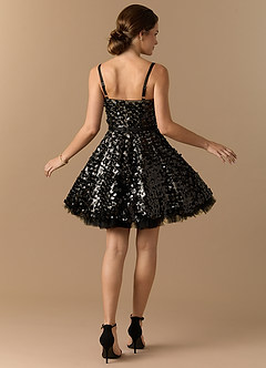 Bianka Black Shimmer Mini Dress image2