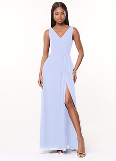 Azazie Karina Abiti da Damigella Abito A-Line in Chiffon Plissettato Lavanda image1