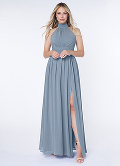 Azazie Iman Bridesmaid Dresses A-Line A-Line Ruched Chiffon Floor-Length Dress image5