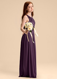 Azazie Bibiane Junior Klä av A-Line i Stretch Satin Plisserad image5