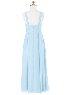 Azazie Simoan Junior Sky Blue A-Line Sweetheart Neckline Chiffon Dress image5