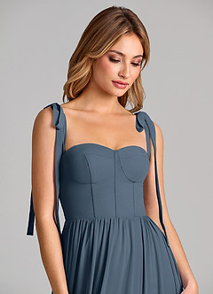 Azazie Anastacia Bridesmaid Dresses Neptune A-Line Sweetheart Neckline Chiffon Dress image7