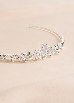 front Delicada tiara de cristal para niña de las flores