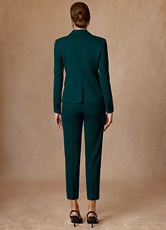 front Whitney Pine Refined Weave Performance Cropped Pants Suit