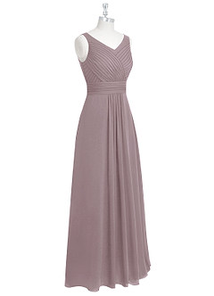 Azazie Pierrette Bridesmaid Dresses Dusk A-Line Pleated Chiffon Dress image9
