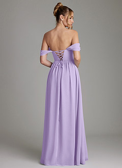 Azazie Caterina Bridesmaid Dresses Lilac A-Line Corset Chiffon Dress image10
