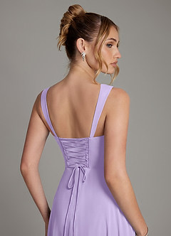 Azazie Agustina Bridesmaid Dresses Lilac Mermaid Corset Chiffon Dress image2