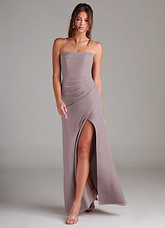 Azazie Leonis Bridesmaid Dresses Dusk Sheath Strapless Chiffon Convertible Dress image7