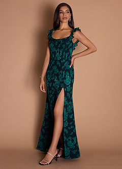 Maxi jurk Carly Teal Green image4