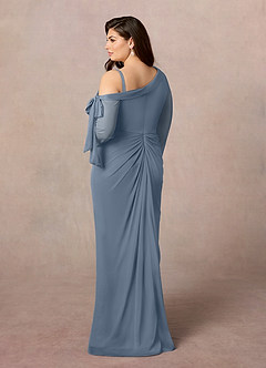 Azazie Marna Mother of the Bride Dresses Twilight Sheath One Shoulder Mesh Dress image9