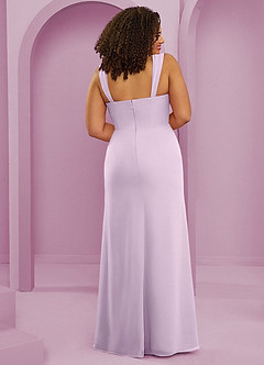 Barbie ♥ Azazie Brautjungfernkleider Meerjungfrau-Linie Plissee Chiffon Kleid Frostiges Flieder image7