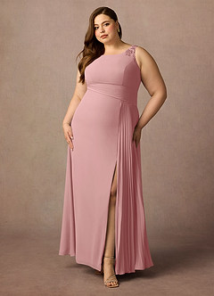 Azazie Galvan Mother of the Bride Dresses Dusty Rose A-Line Sequins Chiffon Dress image6