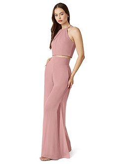 Azazie Kenzi Brudtärnklänningar Jumpsuit av i Chiffong Plisserad image3