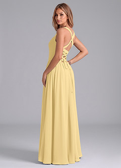 Azazie Francis Bridesmaid Dresses Butter A-Line Corset Chiffon Dress image2