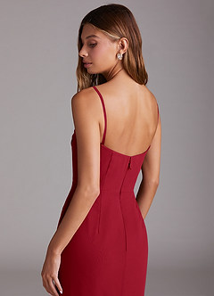 Azazie Saige Bridesmaid Dresses Scarlet A-Line Off the Shoulder Chiffon Convertible Dress image9