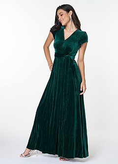 Dreaming Of You Dark Green Velvet Maxi Dress image5