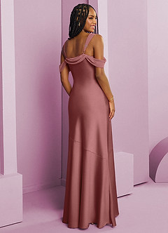 Barbie ♥ Azazie Abiti da Damigella Abito Tubino in Raso Elasticizzato Plissettato Ametista image9